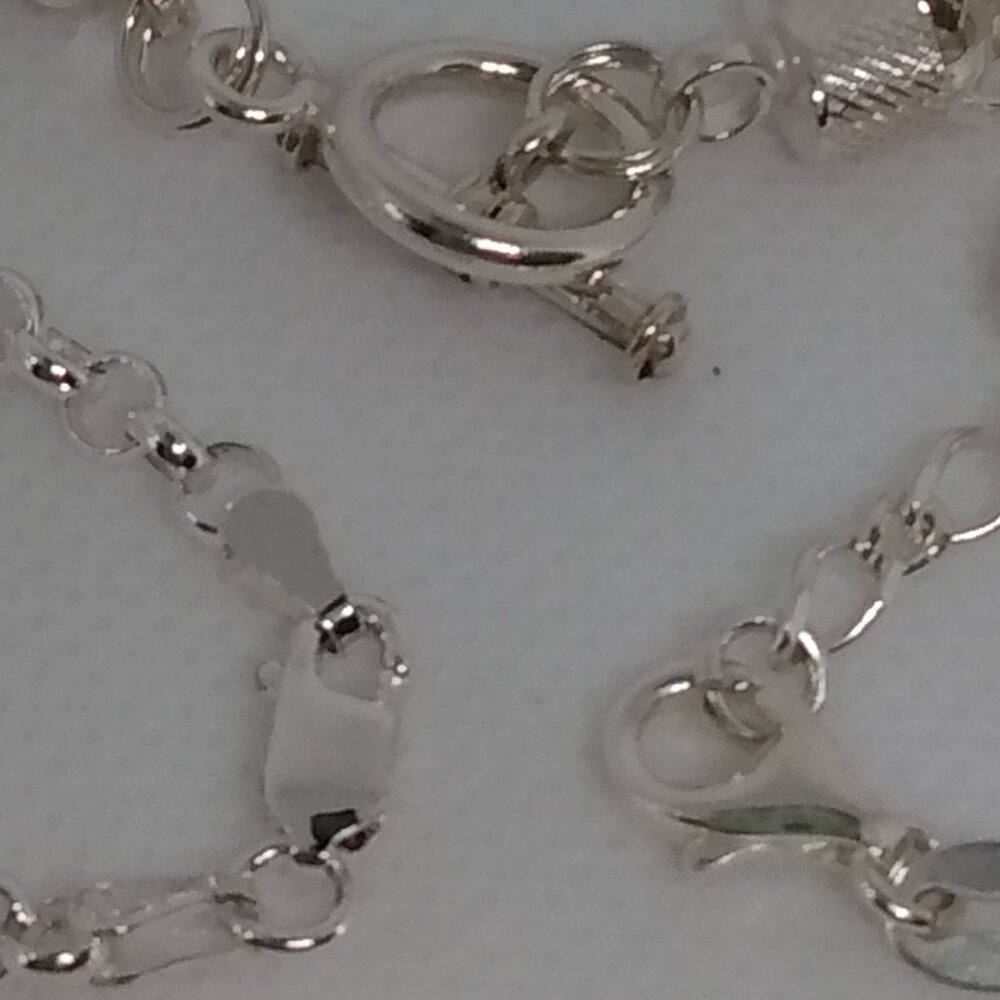 3 Solid Silver Bracelets! - image 6